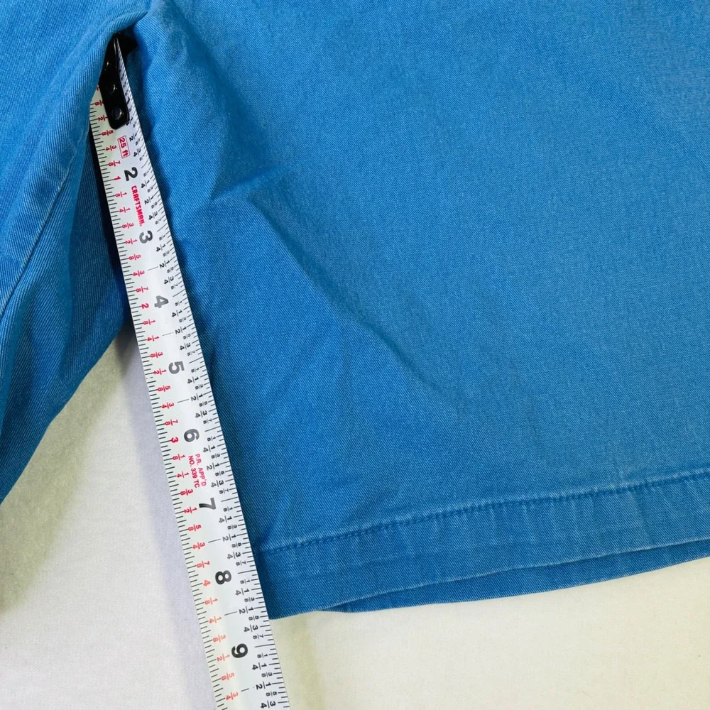 IZOD Saltwater Stretch Mens Chino Shorts Blue Size 32/9.5 Inseam Flat Front